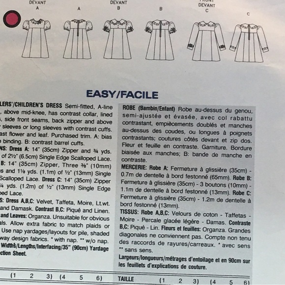 Bundle of (2) Toddler Party Dress Sewing Patterns - Picture 3 of 6